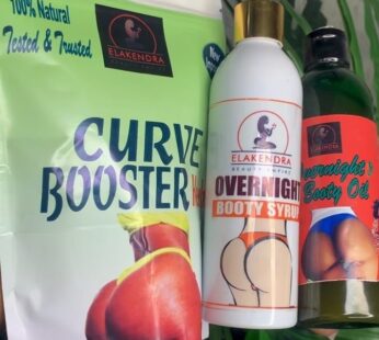 Curve Booster and Overnight Booty Syrup and Overnight Booty Oil